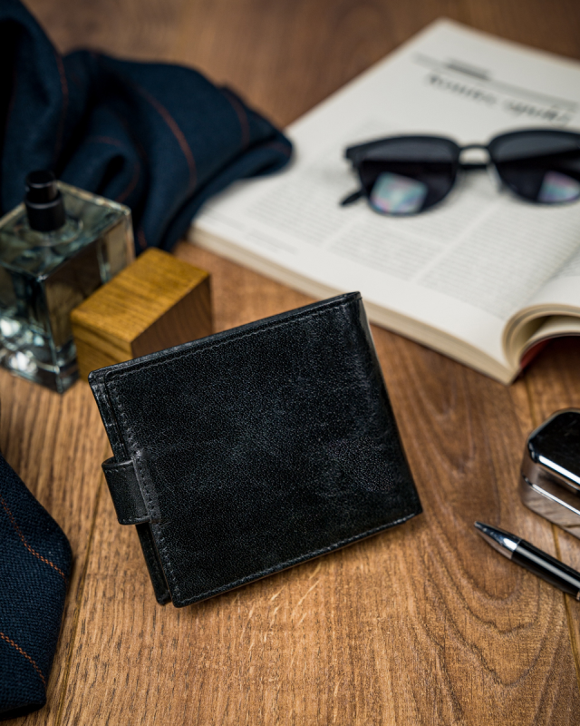Гаманець чоловічий Pierre Andreus PW-010L-BTU BLACK Гаманець чоловічий Pierre Andreus PW-010L-BTU BLACK